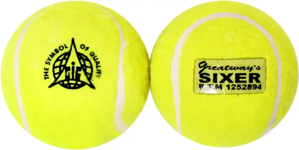 Sixer Heavy Yellow Cricket Tennis Balls (Pack of 6)