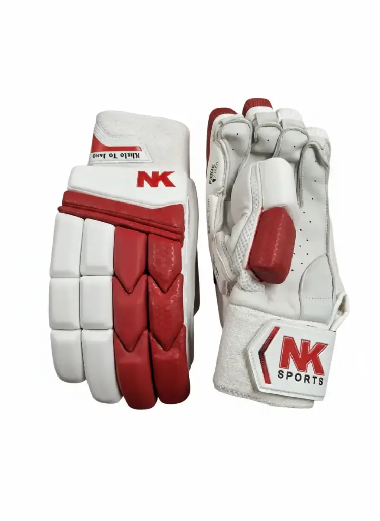 NK Batting Gloves - Red/White - Cut Finger