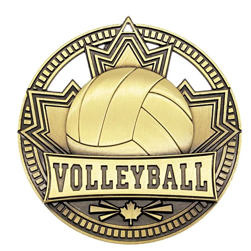 Patriot Series Volleyball Medal, 2.75" - MSN517 (Silver)