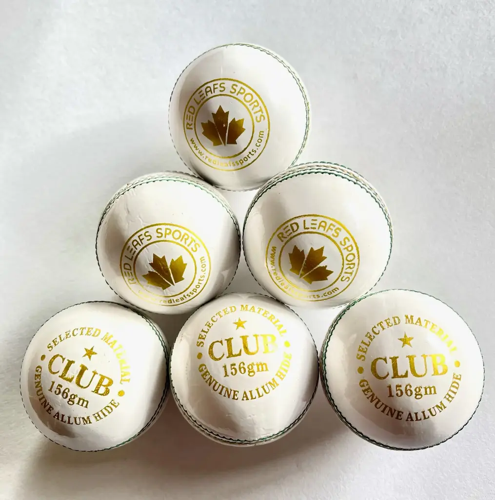 Red Leafs CLUB Cricket Leather Ball