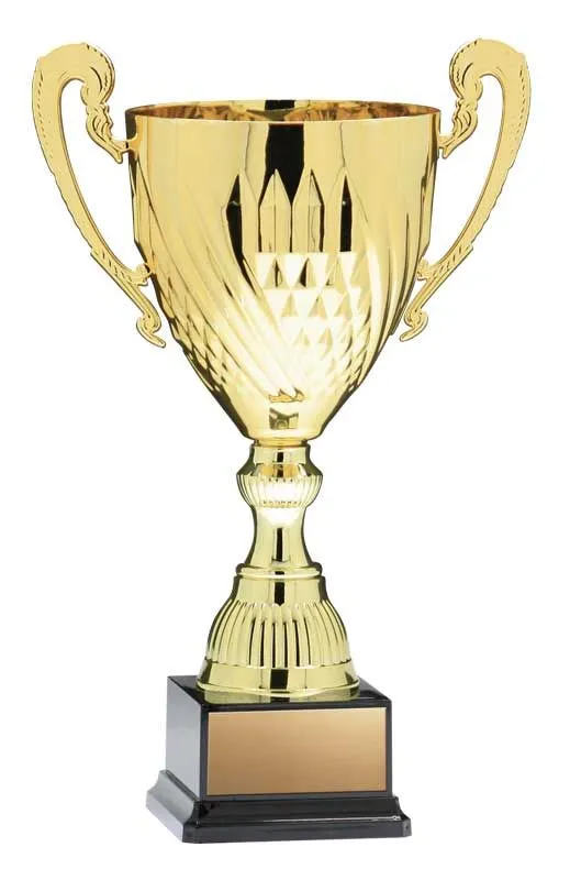 Classic Series Trophy Cup Ridged with Handles, Gold-EC3700 (12.5)