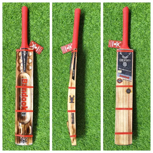 KWE Sports Bandook Burn Edition - Hard Tennis Bat - Diamond Cut