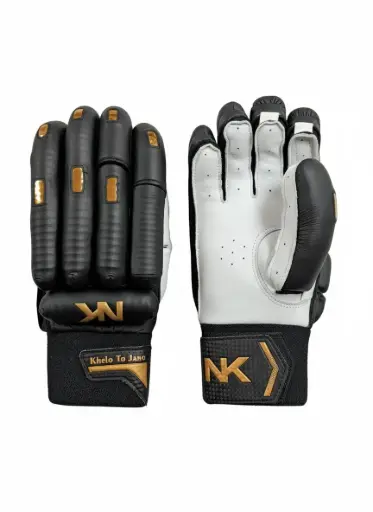 NK Batting Gloves - Black/Gold Sausage
